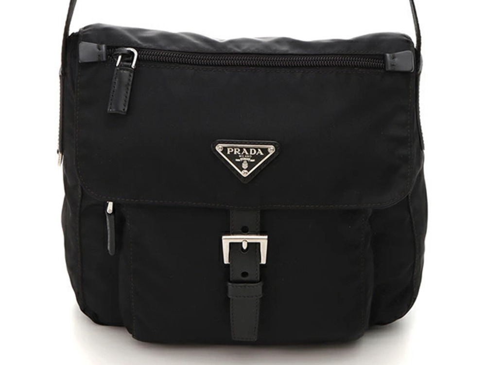 Prada Tessuto Shoulder Bag Black